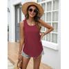 imageZeagoo Womens Loose Fit Tank Tops Summer Scoop Neck Tops Casual Flowy Sleeveless Tunic Shirts 2025Wine Red