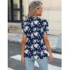 imageZeagoo Womens Tops Petal Short Sleeve Summer Casual Dressy Shirts Floral Solid Blouse Pleated Tunics SXXLBf126