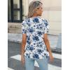 imageZeagoo Womens Tops Petal Short Sleeve Summer Casual Dressy Shirts Floral Solid Blouse Pleated Tunics SXXLBf77