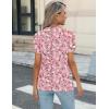 imageZeagoo Womens Tops Petal Short Sleeve Summer Casual Dressy Shirts Floral Solid Blouse Pleated Tunics SXXLBf87