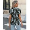 imageZeagoo Womens Tops Petal Short Sleeve Summer Casual Dressy Shirts Floral Solid Blouse Pleated Tunics SXXLCx9