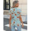 imageZeagoo Womens Tops Petal Short Sleeve Summer Casual Dressy Shirts Floral Solid Blouse Pleated Tunics SXXLDh461