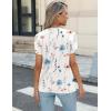 imageZeagoo Womens Tops Petal Short Sleeve Summer Casual Dressy Shirts Floral Solid Blouse Pleated Tunics SXXLDh6