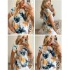 imageZeagoo Womens Tops Petal Short Sleeve Summer Casual Dressy Shirts Floral Solid Blouse Pleated Tunics SXXLDh637