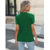 imageZeagoo Womens Tops Petal Short Sleeve Summer Casual Dressy Shirts Floral Solid Blouse Pleated Tunics SXXLGreen