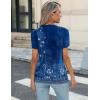 imageZeagoo Womens Tops Petal Short Sleeve Summer Casual Dressy Shirts Floral Solid Blouse Pleated Tunics SXXLMz712