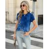 imageZeagoo Womens Tops Petal Short Sleeve Summer Casual Dressy Shirts Floral Solid Blouse Pleated Tunics SXXLMz712