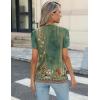 imageZeagoo Womens Tops Petal Short Sleeve Summer Casual Dressy Shirts Floral Solid Blouse Pleated Tunics SXXLMz808