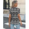 imageZeagoo Womens Tops Petal Short Sleeve Summer Casual Dressy Shirts Floral Solid Blouse Pleated Tunics SXXLPa170