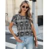 imageZeagoo Womens Tops Petal Short Sleeve Summer Casual Dressy Shirts Floral Solid Blouse Pleated Tunics SXXLPa170