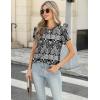 imageZeagoo Womens Tops Petal Short Sleeve Summer Casual Dressy Shirts Floral Solid Blouse Pleated Tunics SXXLPa170