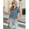 imageZeagoo Womens Tops Petal Short Sleeve Summer Casual Dressy Shirts Floral Solid Blouse Pleated Tunics SXXLPa236
