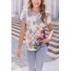 imageZeagoo Womens Tops Petal Short Sleeve Summer Casual Dressy Shirts Floral Solid Blouse Pleated Tunics SXXLPa275