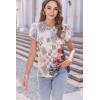 imageZeagoo Womens Tops Petal Short Sleeve Summer Casual Dressy Shirts Floral Solid Blouse Pleated Tunics SXXLPa275