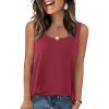 imageZeagoo Womens Loose Fit Tank Tops Summer Scoop Neck Tops Casual Flowy Sleeveless Tunic Shirts 2025Wine Red