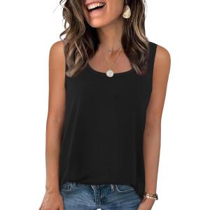 imageZeagoo Womens Loose Fit Tank Tops Summer Scoop Neck Tops Casual Flowy Sleeveless Tunic Shirts 2025Black