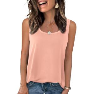 imageZeagoo Womens Loose Fit Tank Tops Summer Scoop Neck Tops Casual Flowy Sleeveless Tunic Shirts 2025Coral