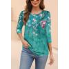 imageZeagoo Womens Casual 34 Sleeve TShirts Round Neck Cute Tunic Tops Basic Tees Blouses Business Work Tee TopBf111