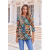 imageZeagoo Womens Casual 34 Sleeve TShirts Round Neck Cute Tunic Tops Basic Tees Blouses Business Work Tee TopBoho Printmz848