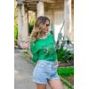 imageZeagoo Womens Casual 34 Sleeve TShirts Round Neck Cute Tunic Tops Basic Tees Blouses Business Work Tee TopClover