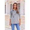 imageZeagoo Womens Casual 34 Sleeve TShirts Round Neck Cute Tunic Tops Basic Tees Blouses Business Work Tee TopDh62