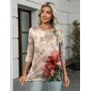 imageZeagoo Womens Casual 34 Sleeve TShirts Round Neck Cute Tunic Tops Basic Tees Blouses Business Work Tee TopPa275
