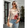 imageZeagoo Womens Casual 34 Sleeve TShirts Round Neck Cute Tunic Tops Basic Tees Blouses Business Work Tee TopPa275