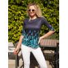 imageZeagoo Womens Casual 34 Sleeve TShirts Round Neck Cute Tunic Tops Basic Tees Blouses Business Work Tee TopPa355