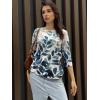 imageZeagoo Womens Casual 34 Sleeve TShirts Round Neck Cute Tunic Tops Basic Tees Blouses Business Work Tee TopSp25