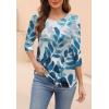 imageZeagoo Womens Casual 34 Sleeve TShirts Round Neck Cute Tunic Tops Basic Tees Blouses Business Work Tee TopSp25