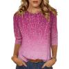 imageZeagoo Womens Casual 34 Sleeve TShirts Round Neck Cute Tunic Tops Basic Tees Blouses Business Work Tee TopXh370