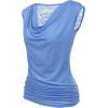 imageZeagoo Tank Top for Women Trendy Going Out Tops Sleeveless Shirts Ruched Business Casual Basic Tunic TopsBlue