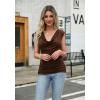 imageZeagoo Tank Top for Women Trendy Going Out Tops Sleeveless Shirts Ruched Business Casual Basic Tunic TopsBrown