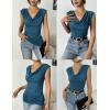 imageZeagoo Tank Top for Women Trendy Going Out Tops Sleeveless Shirts Ruched Business Casual Basic Tunic TopsDark Cyan