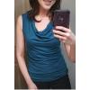 imageZeagoo Tank Top for Women Trendy Going Out Tops Sleeveless Shirts Ruched Business Casual Basic Tunic TopsDark Cyan