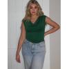 imageZeagoo Tank Top for Women Trendy Going Out Tops Sleeveless Shirts Ruched Business Casual Basic Tunic TopsDark Green