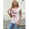 imageZeagoo Tank Top for Women Trendy Going Out Tops Sleeveless Shirts Ruched Business Casual Basic Tunic TopsFloral White