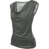 imageZeagoo Tank Top for Women Trendy Going Out Tops Sleeveless Shirts Ruched Business Casual Basic Tunic TopsGray