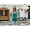 imageZeagoo Tank Top for Women Trendy Going Out Tops Sleeveless Shirts Ruched Business Casual Basic Tunic TopsJade