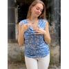 imageZeagoo Tank Top for Women Trendy Going Out Tops Sleeveless Shirts Ruched Business Casual Basic Tunic TopsLb White Flower