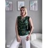 imageZeagoo Tank Top for Women Trendy Going Out Tops Sleeveless Shirts Ruched Business Casual Basic Tunic TopsLeaf Green
