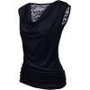 imageZeagoo Tank Top for Women Trendy Going Out Tops Sleeveless Shirts Ruched Business Casual Basic Tunic TopsNavy Blue