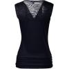 imageZeagoo Tank Top for Women Trendy Going Out Tops Sleeveless Shirts Ruched Business Casual Basic Tunic TopsNavy Blue