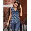 imageZeagoo Tank Top for Women Trendy Going Out Tops Sleeveless Shirts Ruched Business Casual Basic Tunic TopsOrange Blue