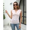 imageZeagoo Tank Top for Women Trendy Going Out Tops Sleeveless Shirts Ruched Business Casual Basic Tunic TopsPink Leopard Print