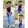 imageZeagoo Tank Top for Women Trendy Going Out Tops Sleeveless Shirts Ruched Business Casual Basic Tunic TopsPurple
