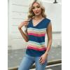 imageZeagoo Tank Top for Women Trendy Going Out Tops Sleeveless Shirts Ruched Business Casual Basic Tunic TopsRainbow Blue