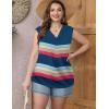 imageZeagoo Tank Top for Women Trendy Going Out Tops Sleeveless Shirts Ruched Business Casual Basic Tunic TopsRainbow Blue