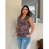 imageZeagoo Tank Top for Women Trendy Going Out Tops Sleeveless Shirts Ruched Business Casual Basic Tunic TopsRed White Flower