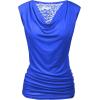 imageZeagoo Tank Top for Women Trendy Going Out Tops Sleeveless Shirts Ruched Business Casual Basic Tunic TopsRoyal Blue